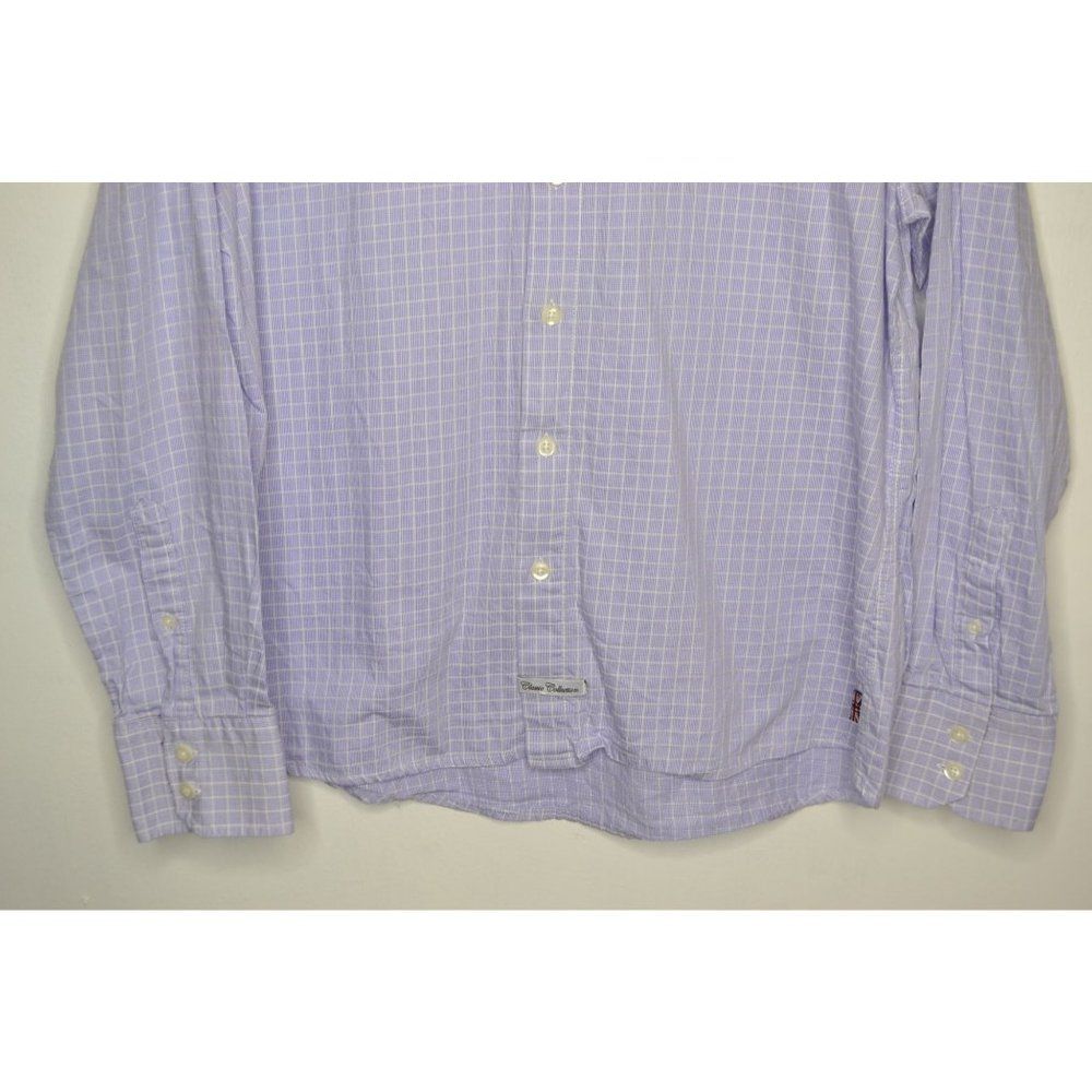 English Laundry Men's Xl Blue Houndstooth Button Down Long Sleeve Shirt — image 3 of 8